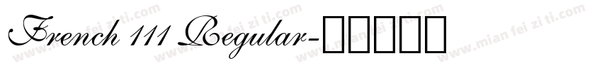 French 111 Regular字体转换